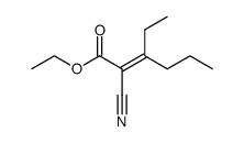 3-ethyl-2-cyano-hex-2-enoic acid ethyl ester结构式