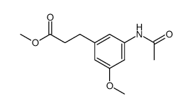 methyl 3-(3-acetamido-5-methoxyphenyl)propanoate结构式
