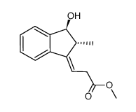 (E)-methyl 3-((2R,3S)-3-hydroxy-2-methyl-2,3-dihydro-1H-inden-1-ylidene)propanoate结构式