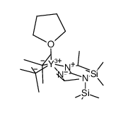 Y(N,N'-diisopropyl-N'-bis(trimethylsilyl)guanidinate)(t-Bu)2(THF)结构式
