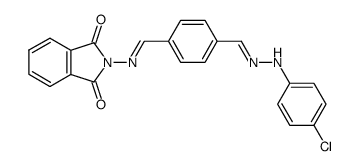 p-Chlorophenylhydrazonoterephthalilydenaminophthalimide结构式