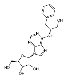 (+)-6-(S-1-hydroxy-3-phenyl-2-propylamino)-9-(β-D-ribofuranosyl)-9H-purine结构式