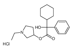 (1-ethylpyrrolidin-3-yl) 2-cyclohexyl-2-hydroxy-2-phenylacetate,hydrochloride结构式