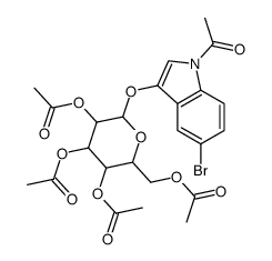 [(2R,3S,4S,5R,6S)-6-(1-acetyl-5-bromoindol-3-yl)oxy-3,4,5-triacetyloxyoxan-2-yl]methyl acetate Structure