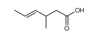 3-methyl-hex-4-enoic acid Structure