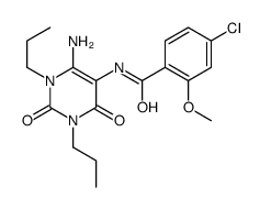 Benzamide,N-(6-amino-1,2,3,4-tetrahydro-2,4-dioxo-1,3-dipropyl-5-pyrimidinyl)-4-chloro-2-methoxy-结构式