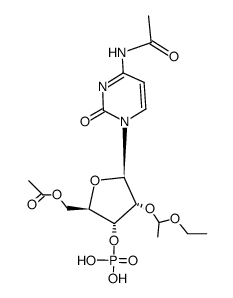 N4,O5'-diacetyl-O2'-(1-ethoxy-ethyl)-[3']cytidylic acid Structure