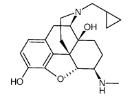 (5α,6β)-17-(Cyclopropylmethyl)-4,5-epoxy-6-(Methylamino)-Morphinan-3,14-diol结构式