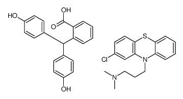 2-[bis(4-hydroxyphenyl)methyl]benzoic acid,3-(2-chlorophenothiazin-10-yl)-N,N-dimethylpropan-1-amine结构式