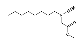 methyl N-cyano-N-n-octylaminoacetate结构式