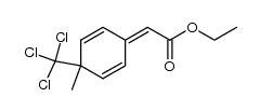 (4-methyl-4-trichloromethyl-cyclohexa-2,5-dienyliden)-acetic acid ethyl ester结构式