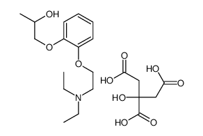 1-[2-[2-(diethylamino)ethoxy]phenoxy]propan-2-ol,2-hydroxypropane-1,2,3-tricarboxylic acid Structure