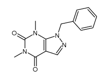 1-benzyl-5,7-dimethyl-4,6-dioxo-4,5,6,7-tetrahydropyrazolo[3,4-d]pyrimidine结构式