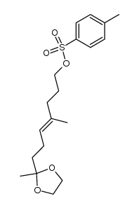 (E)-9-Tosyloxy-6-methyl-5-nonen-2-onethylenketal结构式