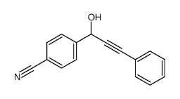 4-(1-hydroxy-3-phenylprop-2-ynyl)benzonitrile Structure