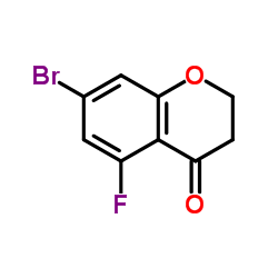 7-Bromo-5-fluorochroman-4-one Structure