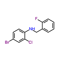 4-Bromo-2-chloro-N-(2-fluorobenzyl)aniline Structure