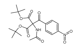 acetylamino-(4-nitro-benzoyl)-malonic acid di-tert-butyl ester Structure