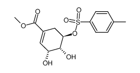 methyl (3R,4R,5R)-3,4-dihydroxy-5-((p-tolylsulfonyl)oxy)-1-cyclohexene-1-carboxylate结构式