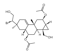 (1aS,1bS,3R,3aR,5S,7bR,9R,9aR)-5-((R)-1-bromo-2-hydroxyethyl)-1a-(hydroxymethyl)-5,7b-dimethyl-1a,1b,2,3,3a,4,5,6,7b,8,9,9a-dodecahydro-1H-cyclopropa[a]phenanthrene-3,9-diyl diacetate Structure