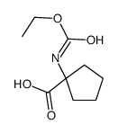 Cyclopentanecarboxylic acid, 1-[(ethoxycarbonyl)amino]- (9CI) structure