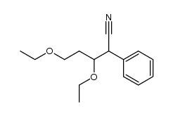 3,5-diethoxy-2-phenylpentanenitrile Structure