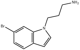 3-(6-bromo-1H-indol-1-yl)propan-1-amine结构式