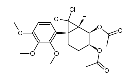 (1α,2α,3α,6α)-7,7-dichloro-6-(2',3',4'-trimethoxyphenyl)-bicyclo[4.1.0]heptane-2,3-diol diacetate Structure