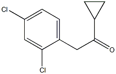 1-CYCLOPROPYL-2-(2,4-DICHLOROPHENYL)ETHAN-1-ONE结构式