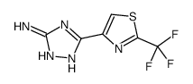 3-[2-(Trifluoromethyl)-1,3-thiazol-4-yl]-1H-1,2,4-triazol-5-amine Structure