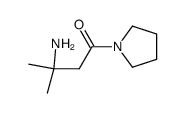 3-amino-3-methyl-1-pyrrolidin-1-yl-butan-1-one结构式