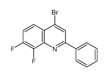 4-bromo-7,8-difluoro-2-phenylquinoline结构式