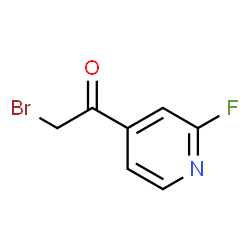 2-BROMO-1-(2-FLUOROPYRIDIN-4-YL)ETHANONE structure