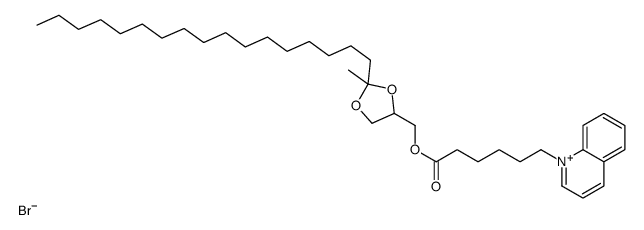 (2-heptadecyl-2-methyl-1,3-dioxolan-4-yl)methyl 6-quinolin-1-ium-1-ylhexanoate,bromide Structure