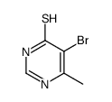 5-bromo-6-methyl-1H-pyrimidine-4-thione结构式