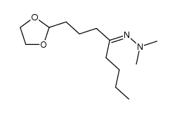 1-(1,3-dioxolan-2-yl)octan-4-one N,N-dimethylhydrazone结构式