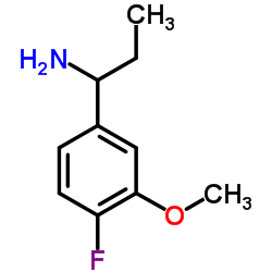 1-(4-Fluoro-3-methoxyphenyl)-1-propanamine结构式