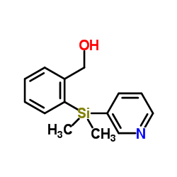 2-[二甲基(3-吡啶基)硅烷]苄醇结构式