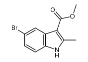 methyl 5-bromo-2-methyl-1H-indole-3-carboxylate结构式