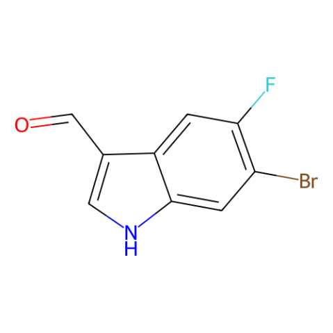 6-Bromo-5-fluoro-1H-indole-3-carbaldehyde结构式