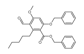 benzyl 6-benzyloxy-3-formyl-4-methoxy-2-pentylbenzoate Structure