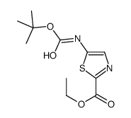 5-tert-Butoxycarbonylamino-thiazole-2-carboxylic acid ethyl ester structure