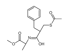 methyl (2S)-2-[[(2R)-2-(acetylsulfanylmethyl)-3-phenylpropanoyl]amino]propanoate Structure