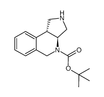 1,2,3,3a,5,9b-六氢-吡咯并[3,4-c]异喹啉-4-羧酸叔丁酯结构式