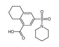 3-piperidin-1-ylsulfonyl-5,6,7,8-tetrahydronaphthalene-1-carboxylic acid Structure