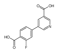 5-(4-Carboxy-3-fluorophenyl)nicotinic acid structure