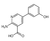 2-amino-5-(3-hydroxyphenyl)pyridine-3-carboxylic acid结构式