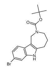 tert-butyl 8-bromo-4,5-dihydroazepino[4,3-b]indole-2(1H,3H,6H)-carboxylate structure