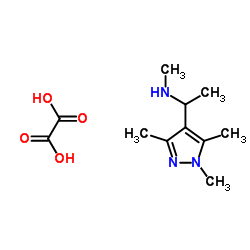 N-Methyl-1-(1,3,5-trimethyl-1H-pyrazol-4-yl)ethanamine ethanedioate (1:1) Structure