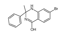 7-bromo-2-methyl-2-phenyl-1,3-dihydroquinazolin-4-one结构式